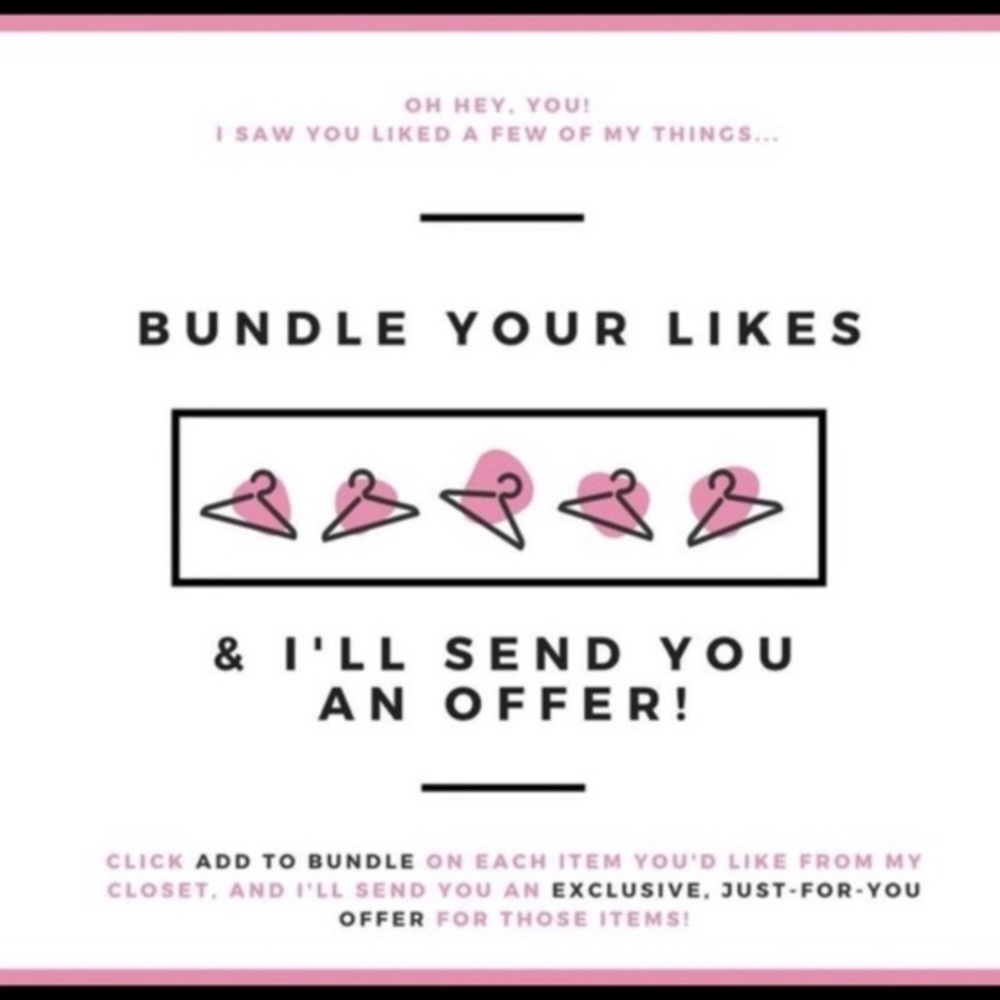Hi ! 👋 Save Shipping! Bundle your likes and I’ll send you a Great offer!
